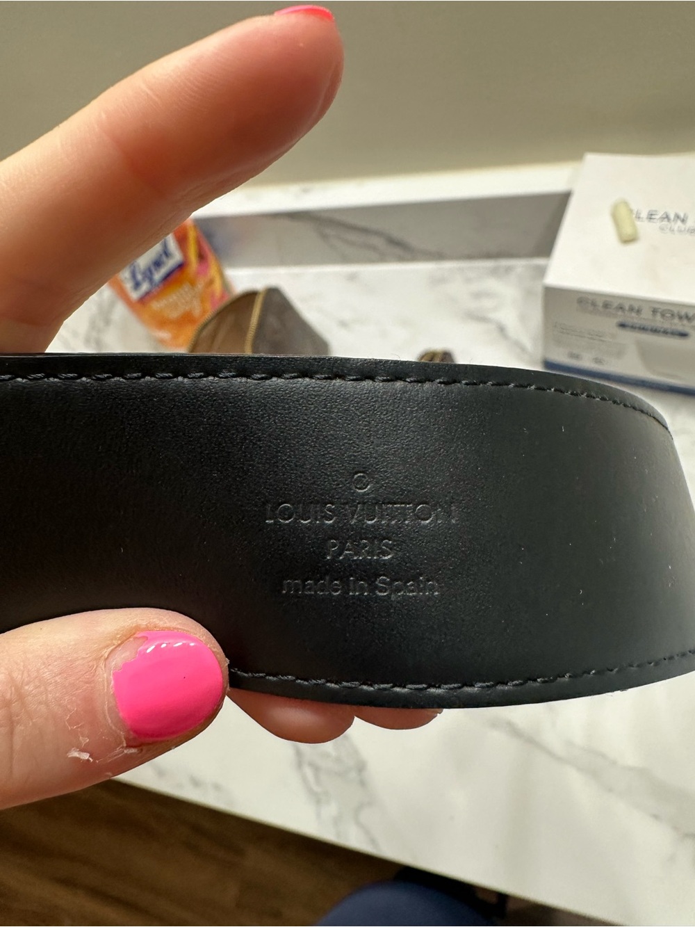Louis Vuitton LV Initiales 40mm Reversible Belt in Damier Graphite Canvas - Picture 4 of 8